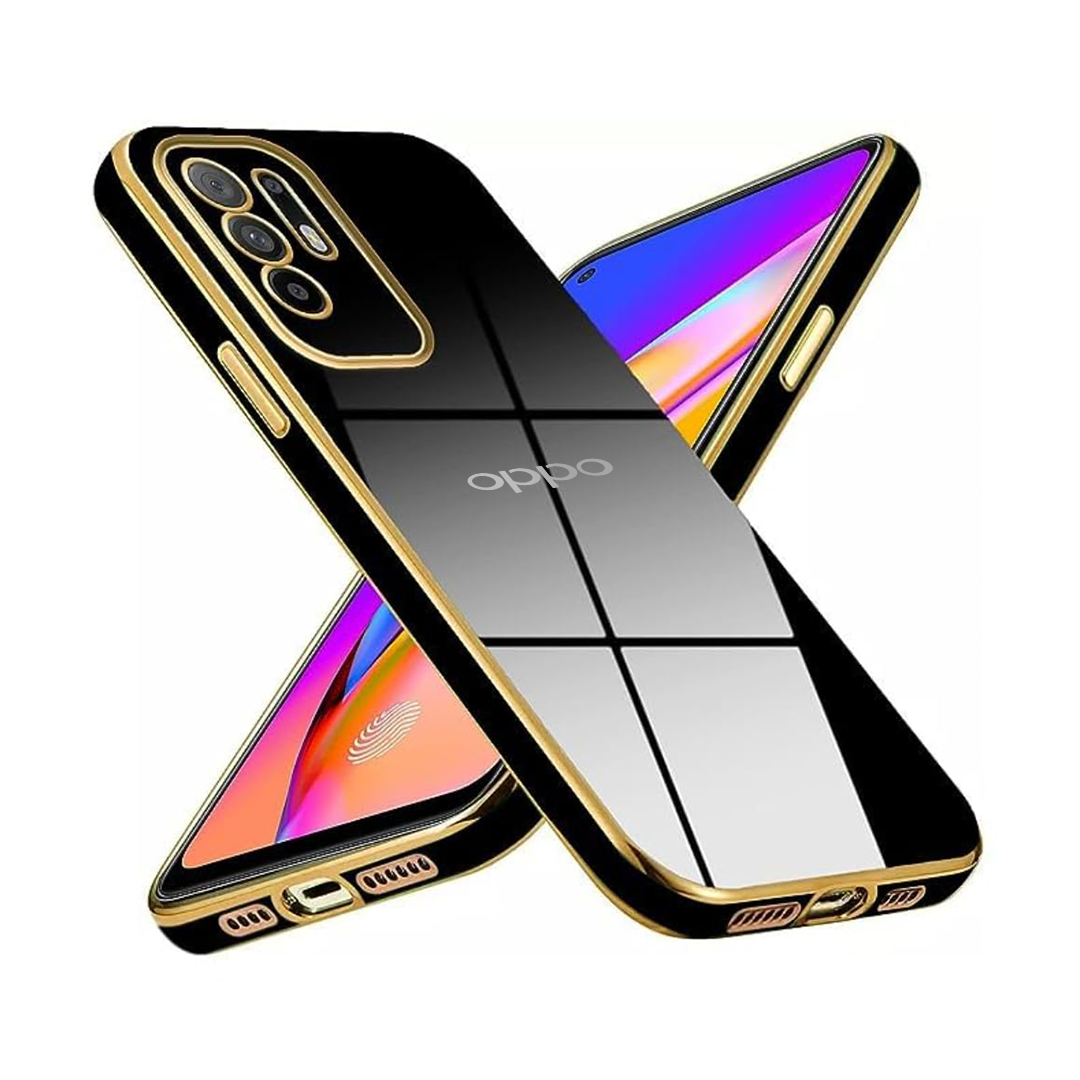 OPPO F19 PRO PLUS ULTRA-SHINE GOLD ELECTROPLATED LUXURIOUS BACK CASE WITH CAMERA PROTECTION
