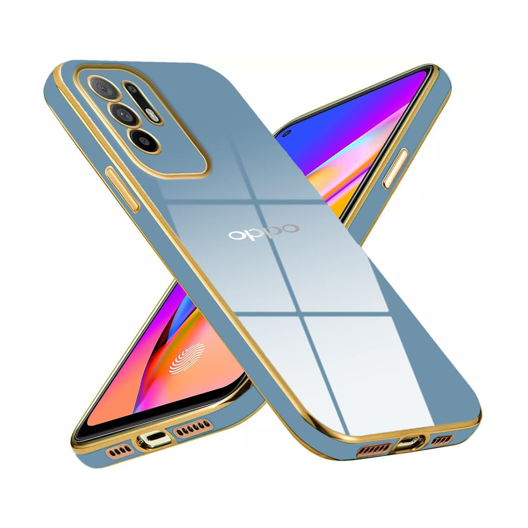 OPPO F19 PRO PLUS ULTRA-SHINE GOLD ELECTROPLATED LUXURIOUS BACK CASE WITH CAMERA PROTECTION