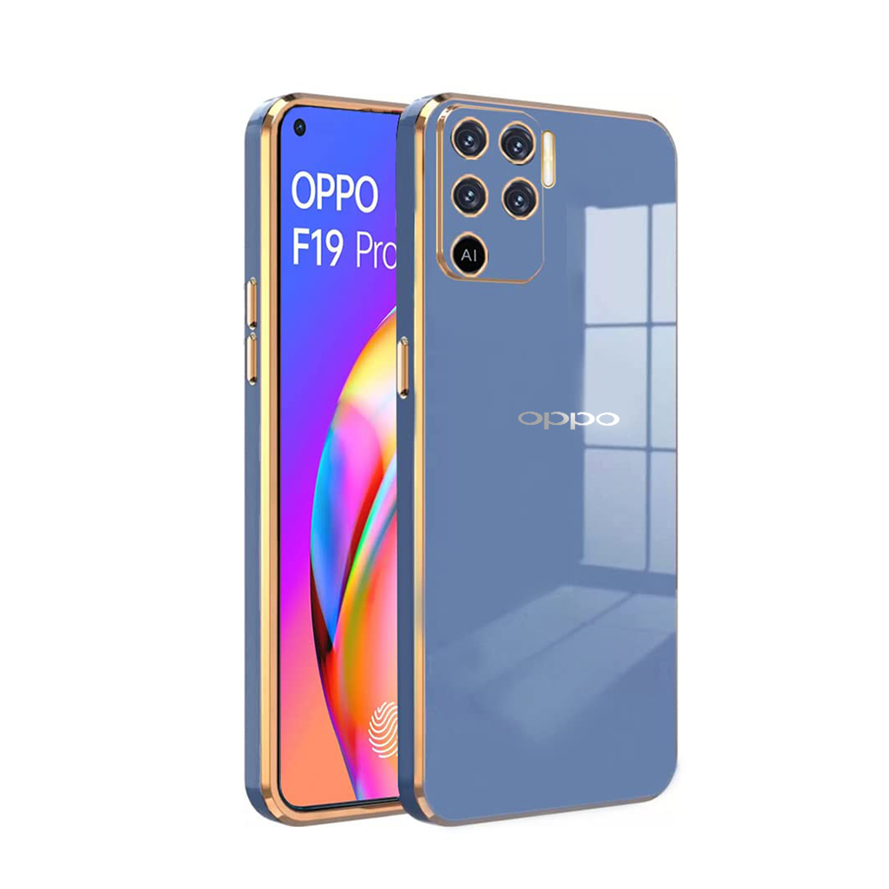 OPPO F19 PRO ULTRA-SHINE GOLD ELECTROPLATED LUXURIOUS BACK CASE WITH CAMERA PROTECTION