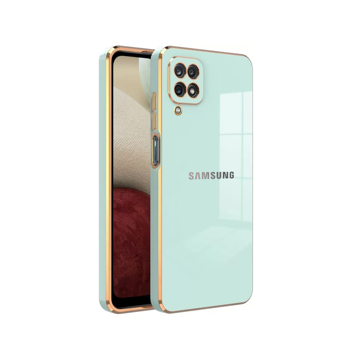 GALAXY F62 ULTRA-SHINE GOLD ELECTROPLATED LUXURIOUS BACK CASE WITH CAMERA PROTECTION