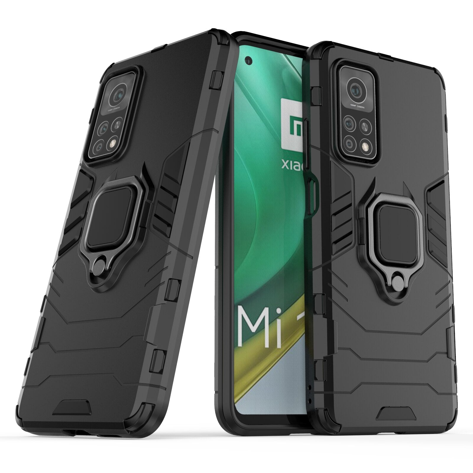 Xiaomi Mi 10T Armour Iron Man Case With Kickstand