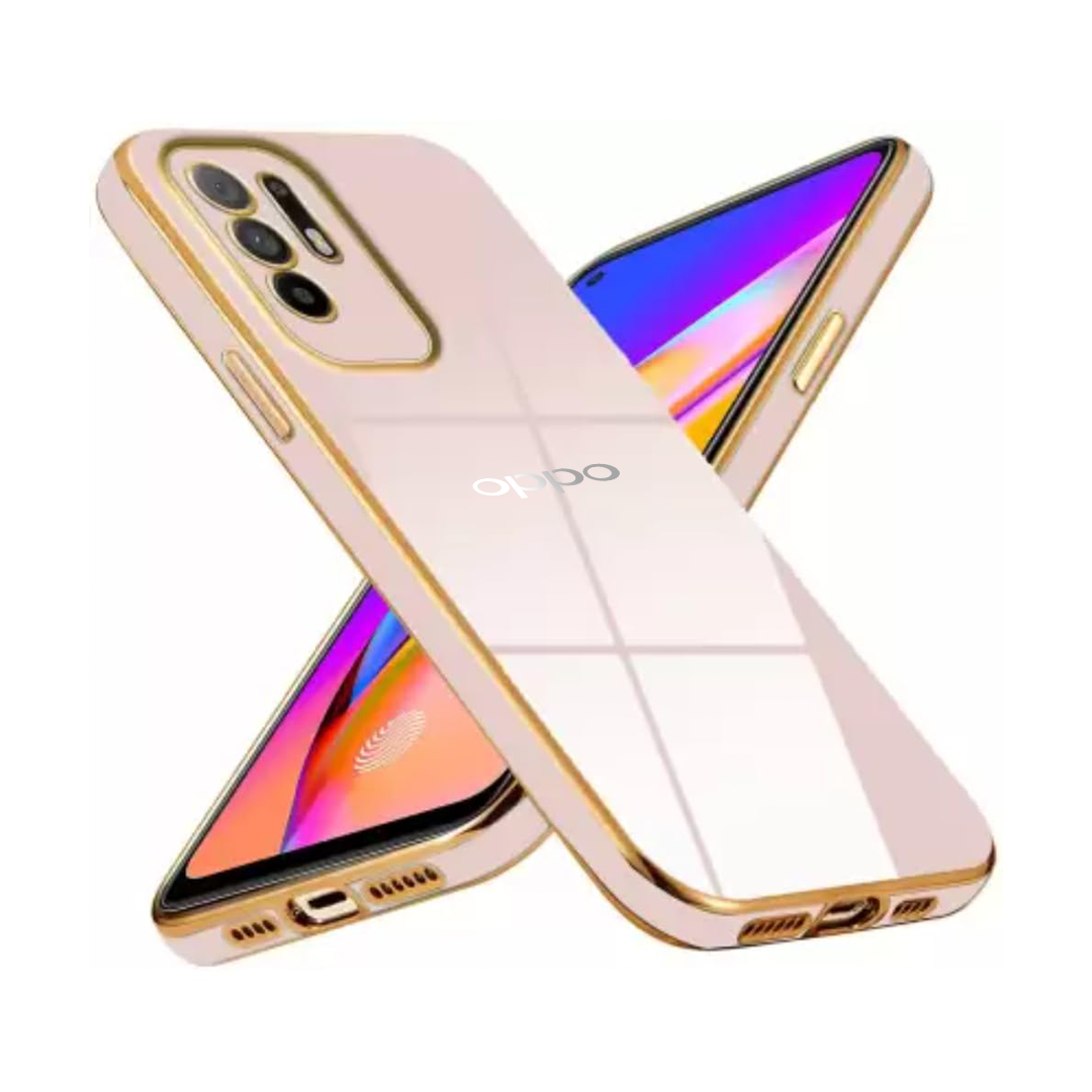 OPPO F19 PRO PLUS ULTRA-SHINE GOLD ELECTROPLATED LUXURIOUS BACK CASE WITH CAMERA PROTECTION