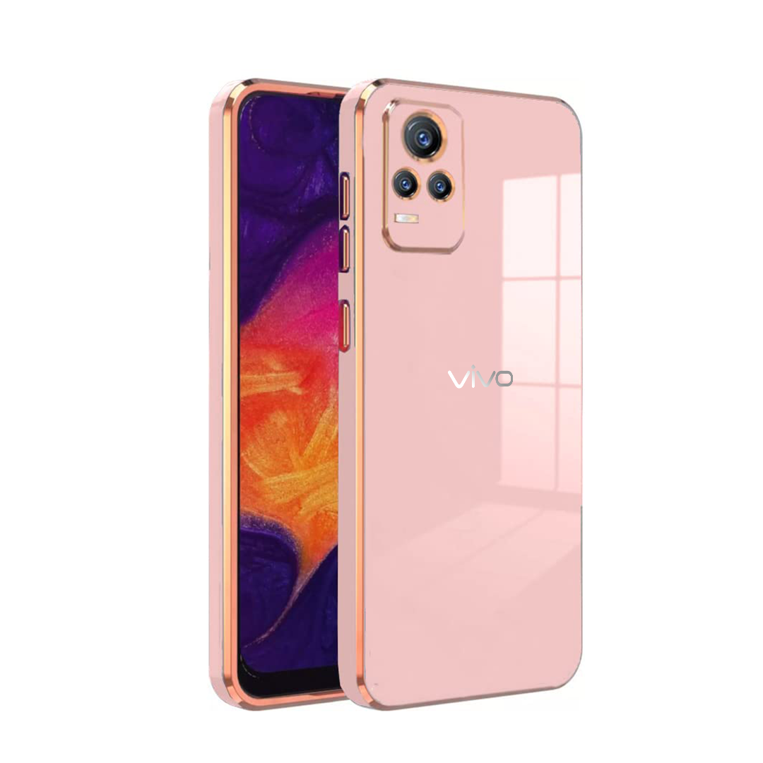 VIVO V21e ULTRA-SHINE GOLD ELECTROPLATED LUXURIOUS BACK CASE WITH CAMERA PROTECTION