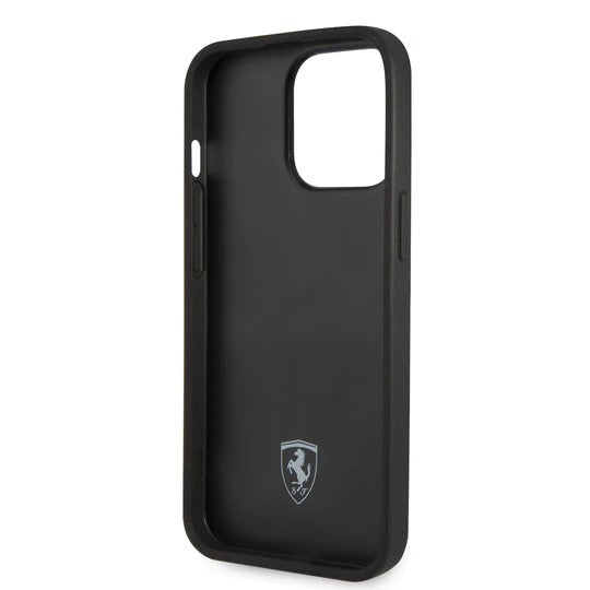 IPHONE 14/14 PRO/14 PRO MAX - LEATHER CASE PRINTED BIG SF LOGO - FERRARI