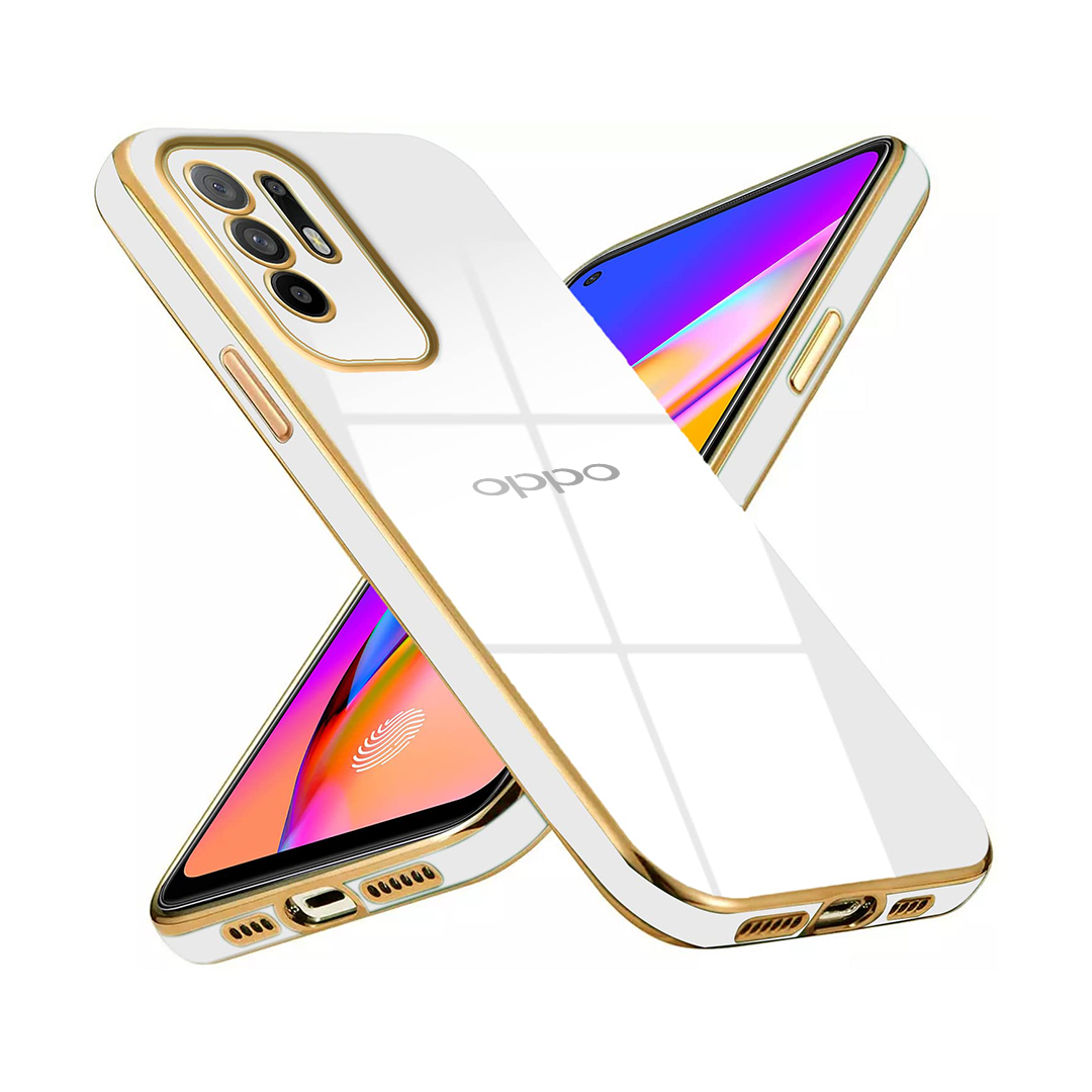 OPPO F19 PRO PLUS ULTRA-SHINE GOLD ELECTROPLATED LUXURIOUS BACK CASE WITH CAMERA PROTECTION