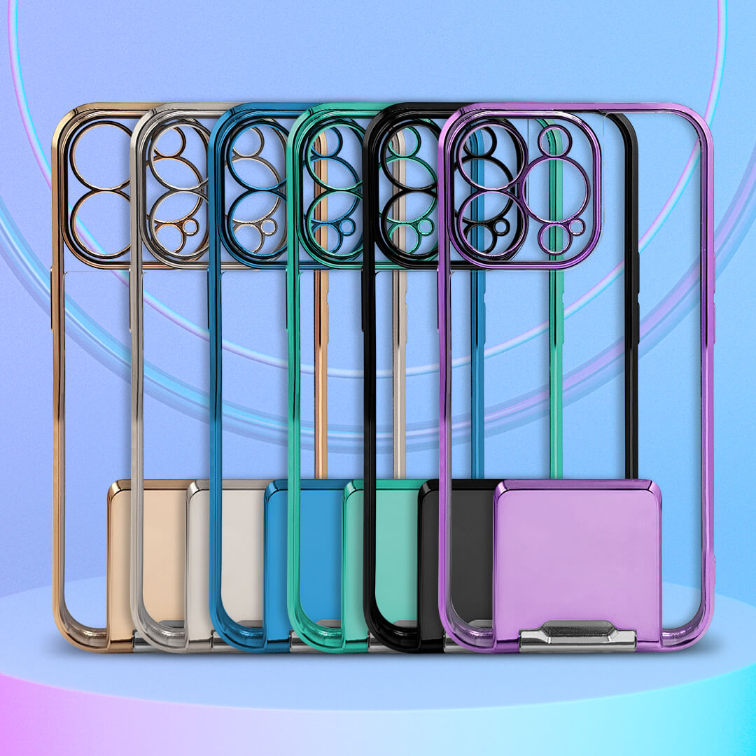 Tempered Shop-iPhone13/13 pro/13 pro max-Lucent Back Stand Color Plated Protective back Case/Cover