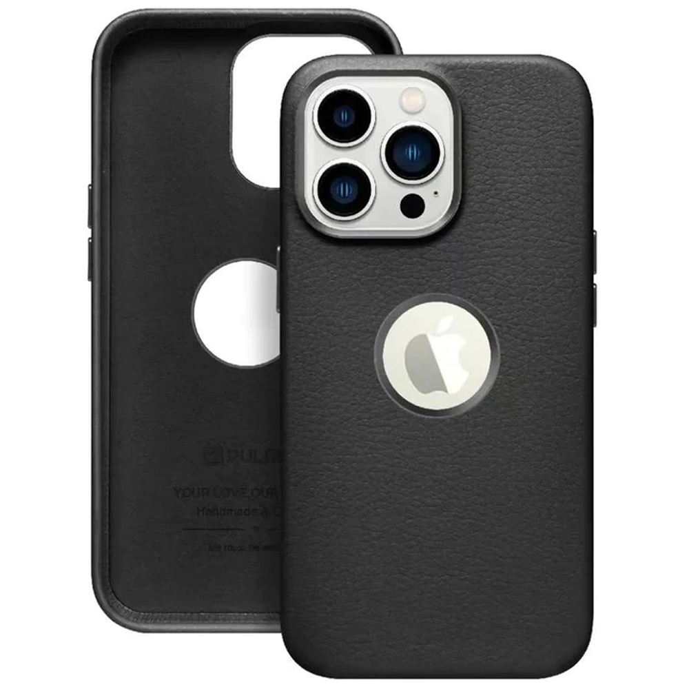 Puloka Classic Series Genuine Leather Crafted Limited Edition Logo Cut Case Cover For iPhone 13/13 pro/13 Pro Max