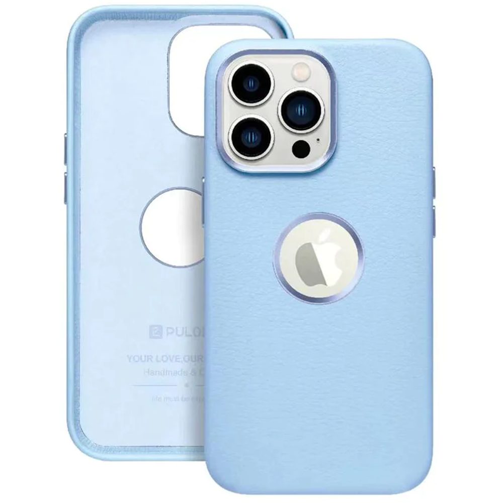 Puloka Classic Series Genuine Leather Crafted Limited Edition Logo Cut Case Cover For iPhone 13/13 pro/13 Pro Max