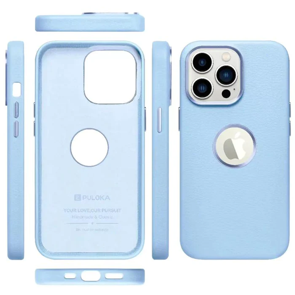 Puloka Classic Series Genuine Leather Crafted Limited Edition Logo Cut Case Cover For iPhone 13/13 pro/13 Pro Max
