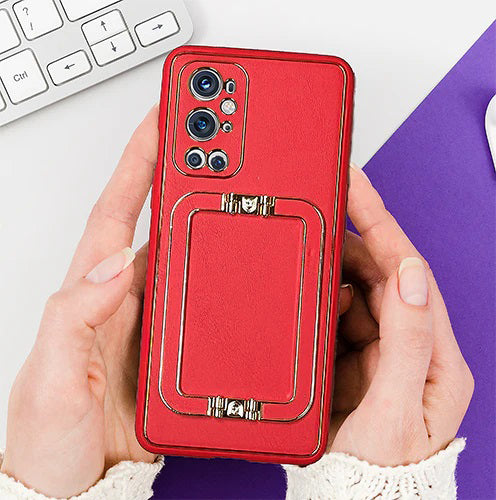 Swag-ONEPLUS 9 Pro LUXE DESIGN PU LEATHER BACK CASE WITH BACK STAND