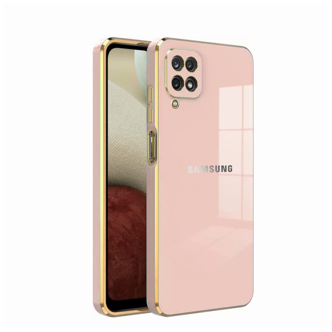 GALAXY F62 ULTRA-SHINE GOLD ELECTROPLATED LUXURIOUS BACK CASE WITH CAMERA PROTECTION