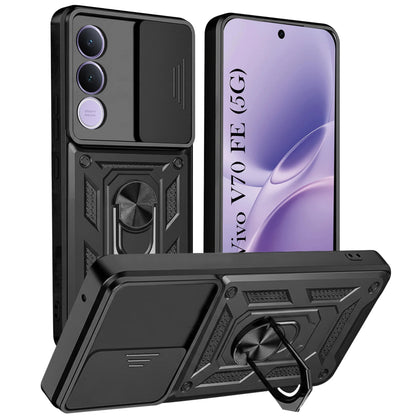 VIVO V70 FE 5G Armor Military-grade Case With Sliding Camera Cover & 360 Kickstand