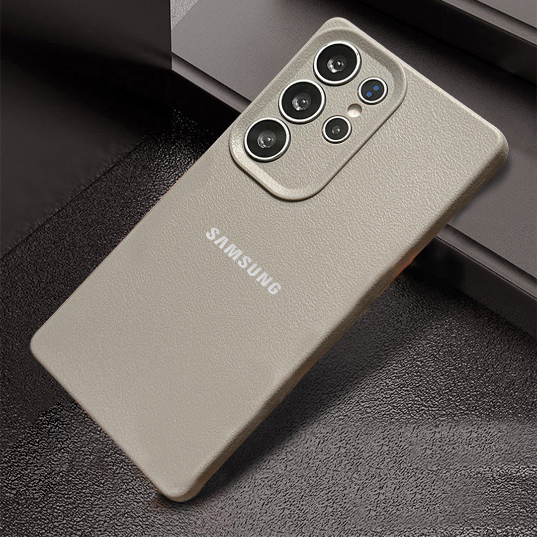 Samsung Galaxy S25 Ultra 5G Solid Color Leather Texture Matte Phone Back Case