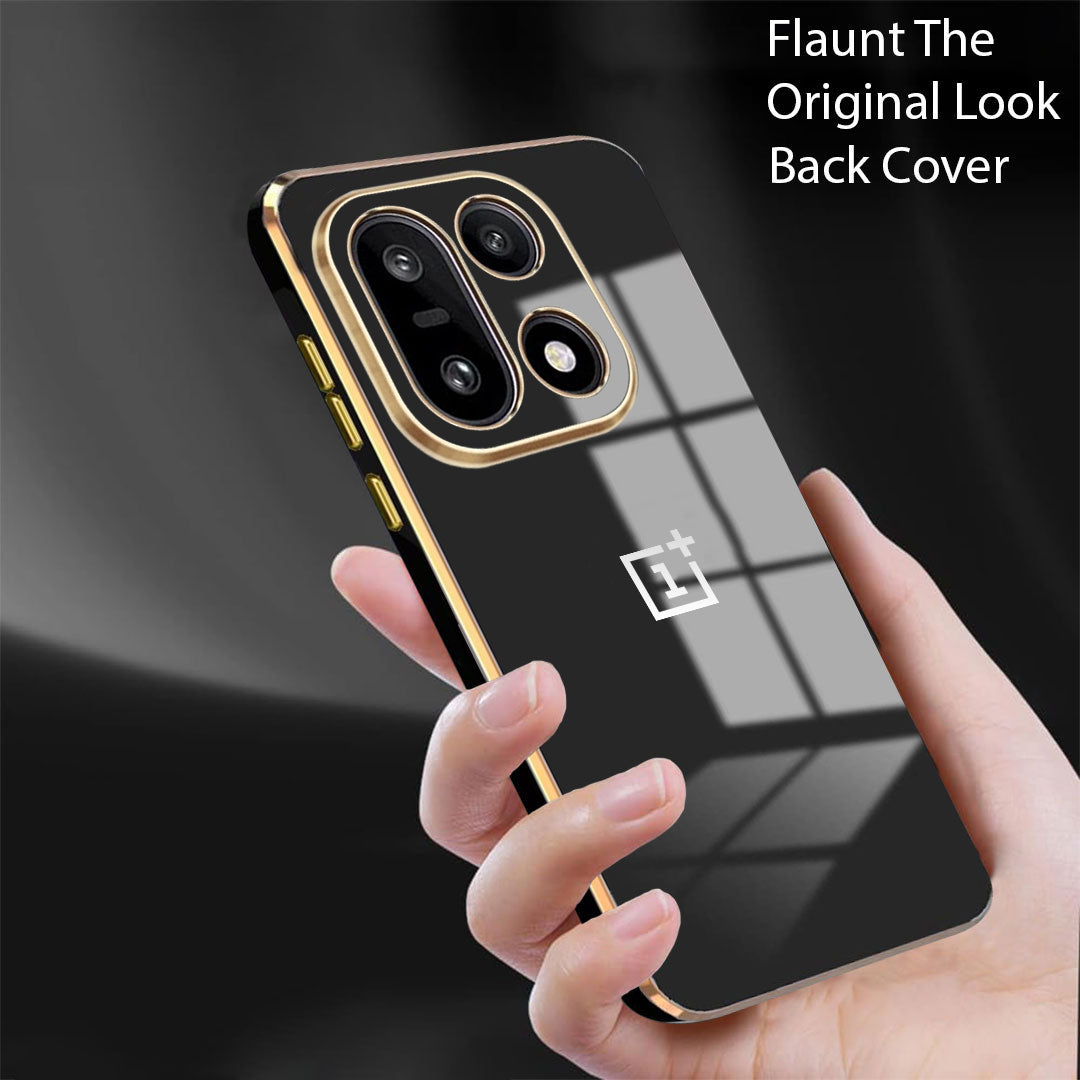 ONEPLUS 15 5G ULTRA-SHINE GOLD ELECTROPLATED LUXURIOUS  BACK CASE WITH CAMERA PROTECTION