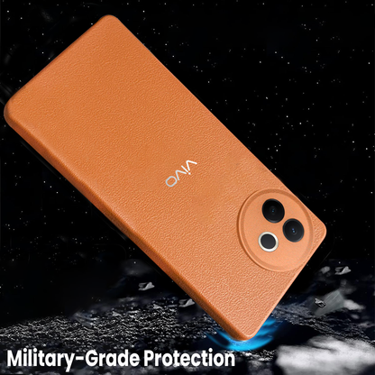 VIVO Y39 5G Solid Color Leather Texture Matte Phone Back Case