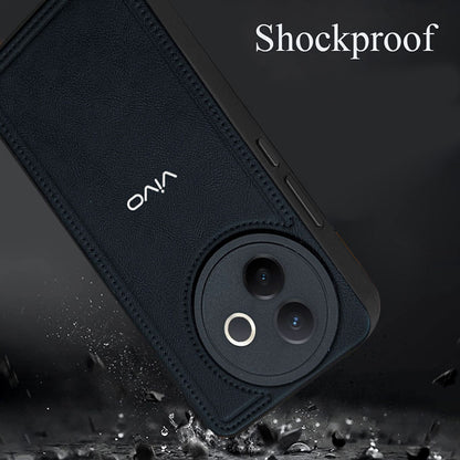 VIVO Y39 5G Vintage Leather Stitched Protective Back Case