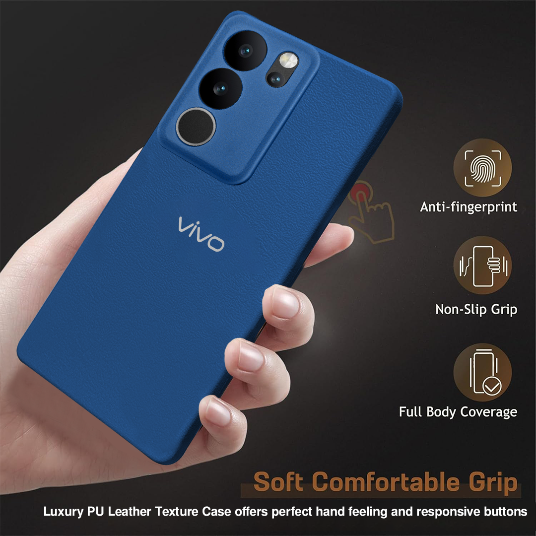 Vivo V29 5G Solid Color Leather Texture Matte Phone Back Case