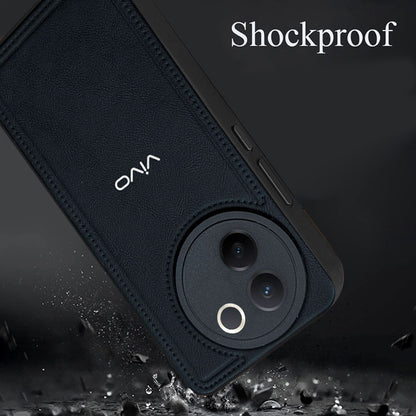 VIVO V30E 5G Vintage Leather Stitched Protective Back Case