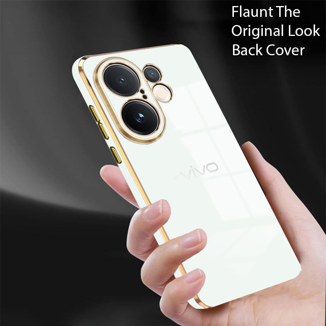 VIVO X200 FE 5G ULTRA-SHINE GOLD ELECTROPLATED LUXURIOUS  BACK CASE WITH CAMERA PROTECTION