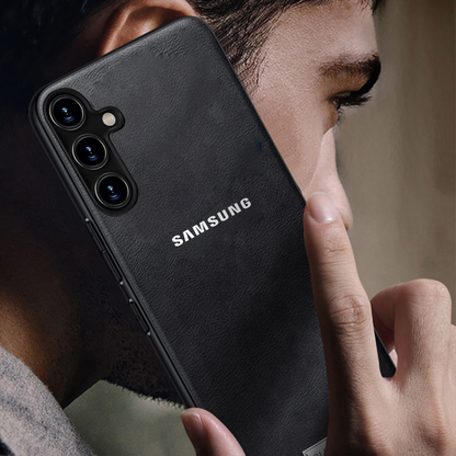 GALAXY A35 5G  Business Style PU LEATHER PROTECTIVE BACK CASE WITH CAMERA PROTECTION