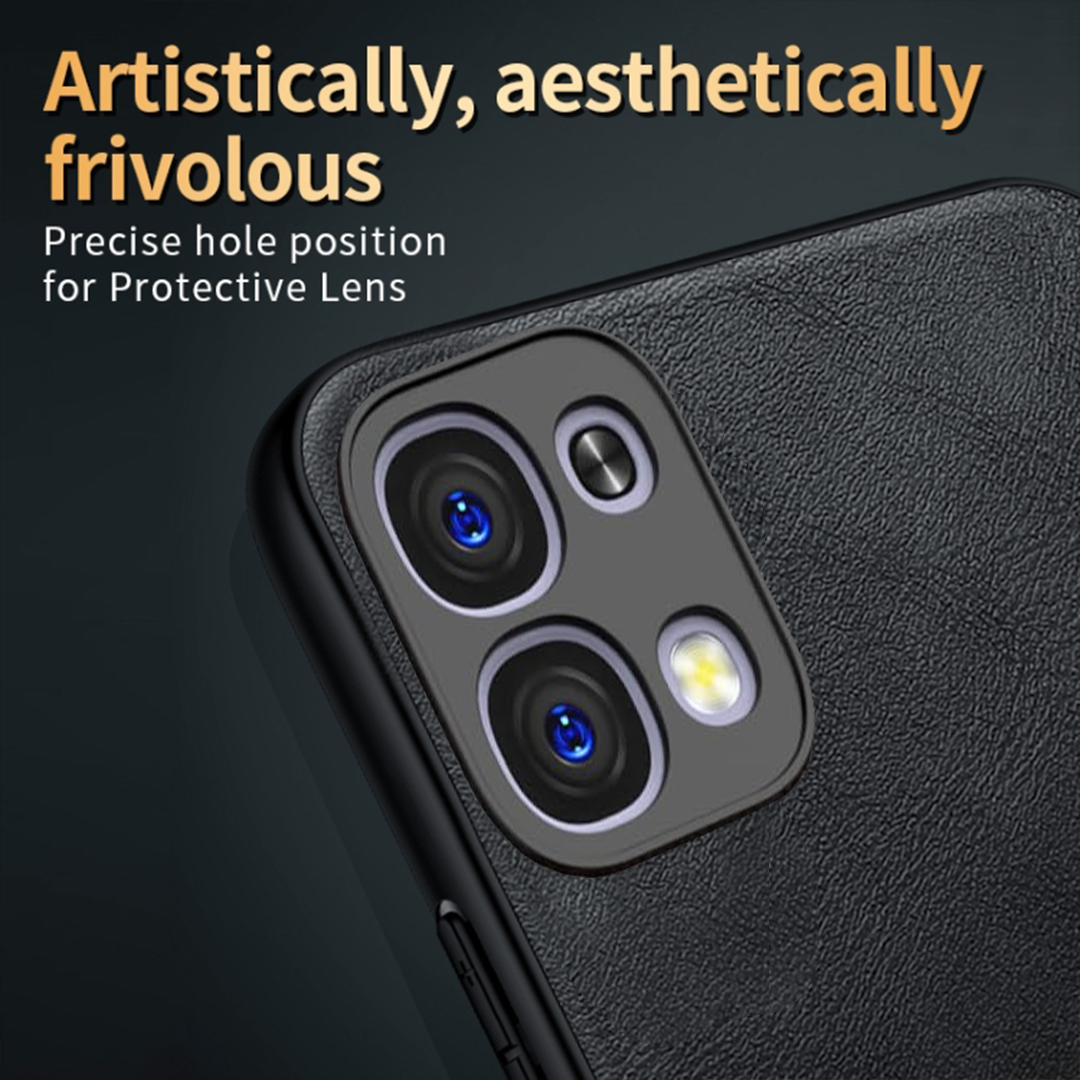 OPPO F33 5G  Business Style PU LEATHER PROTECTIVE BACK CASE WITH CAMERA PROTECTION