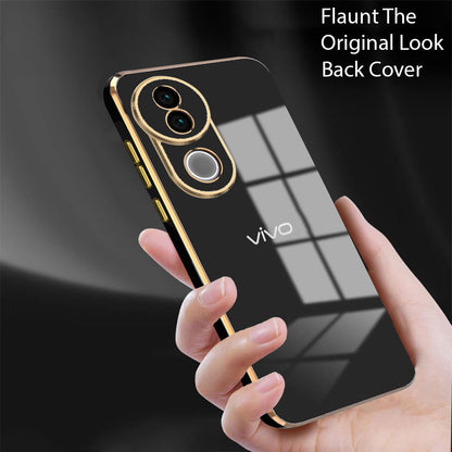 VIVO V50e 5G ULTRA-SHINE GOLD ELECTROPLATED LUXURIOUS  BACK CASE WITH CAMERA PROTECTION