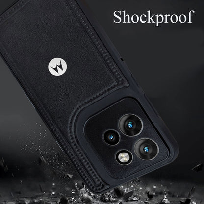 MOTOROLA EDGE 50 NEO 5G Vintage Leather Stitched Protective Back Case