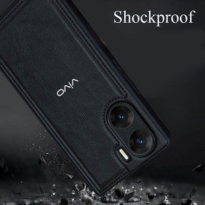 VIVO V29E 5G Vintage Leather Stitched Protective Back Case
