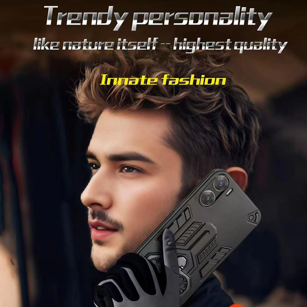 Vivo V29e 5G Armor knight Series Camera Protection 2 in 1 Shockproof Phone Cover with Kickstand