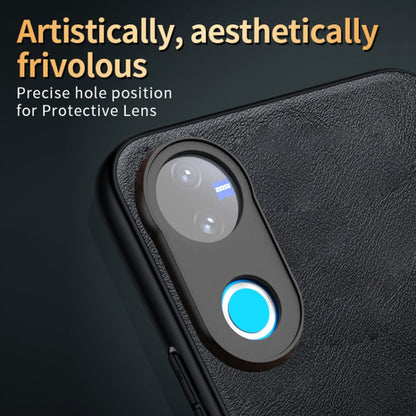 VIVO V50 5G  Business Style PU LEATHER PROTECTIVE BACK CASE WITH CAMERA PROTECTION