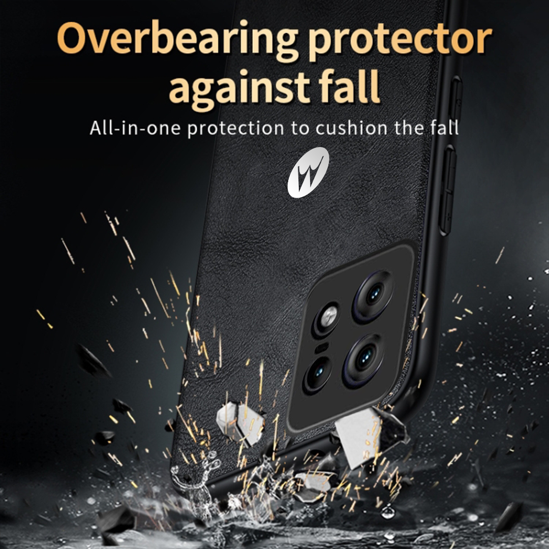 MOTO EDGE 50 PRO 5G  Business Style PU LEATHER PROTECTIVE BACK CASE WITH CAMERA PROTECTION