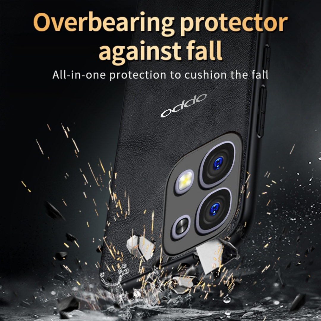 OPPO F33 5G  Business Style PU LEATHER PROTECTIVE BACK CASE WITH CAMERA PROTECTION