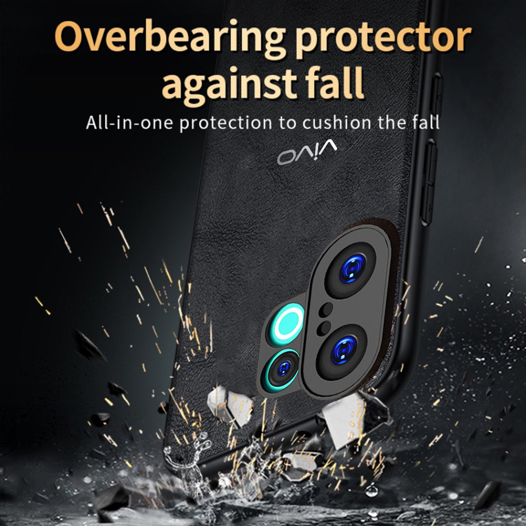 VIVO V60E 5G  Business Style PU LEATHER PROTECTIVE BACK CASE WITH CAMERA PROTECTION