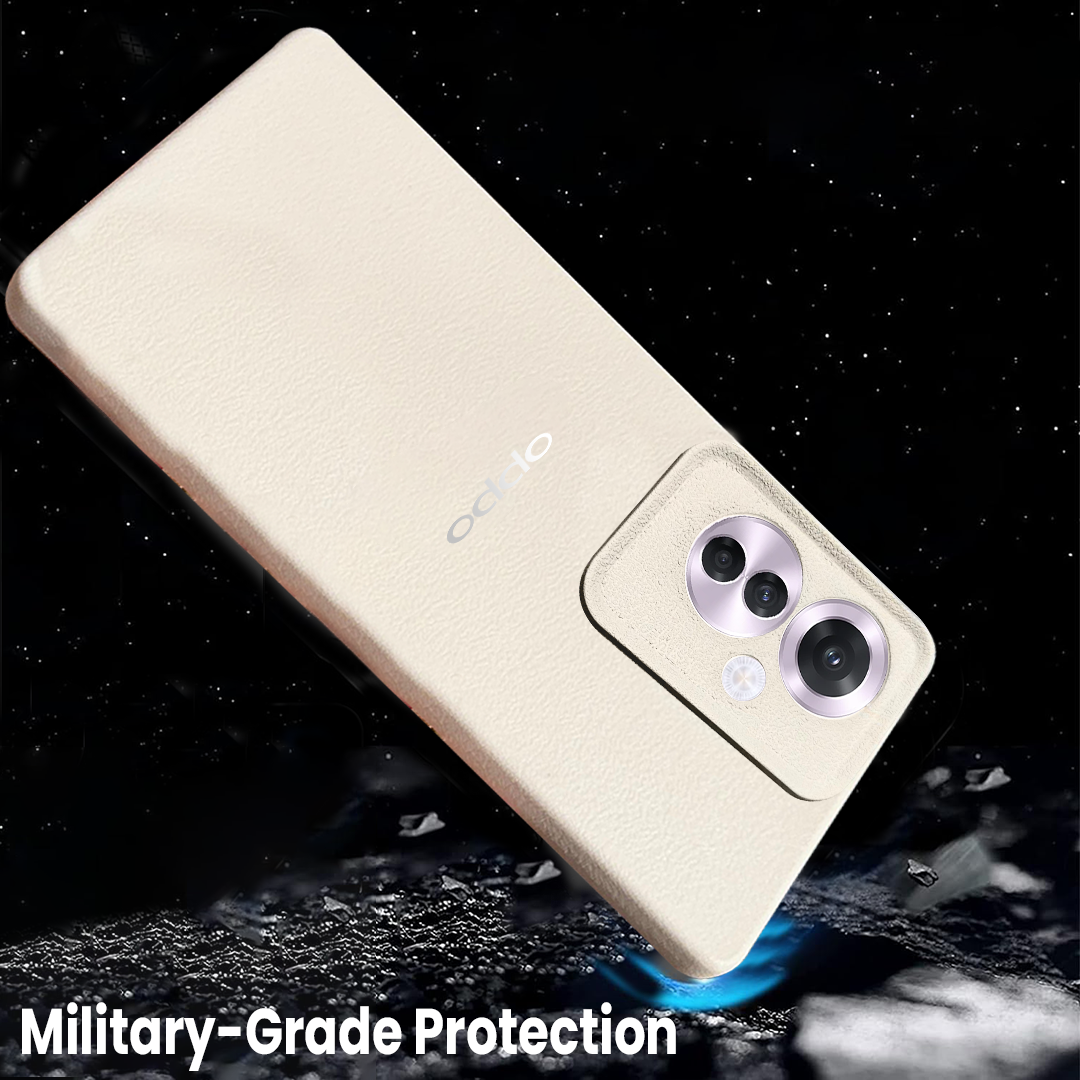 OPPO F25 PRO 5G Solid Color Leather Texture Matte Phone Back Case