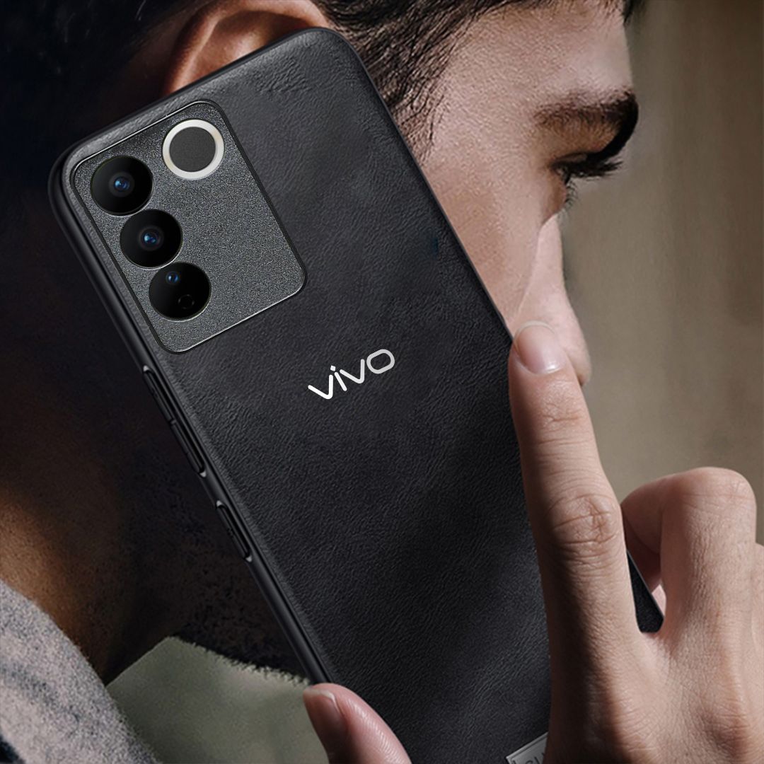 VIVO V27 5G Business Style PU LEATHER PROTECTIVE BACK CASE WITH CAMERA PROTECTION