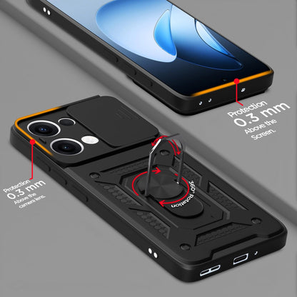 OPPO RENO 15 PRO MINI 5G Armor Military-grade Case With Sliding Camera Cover & 360 Kickstand