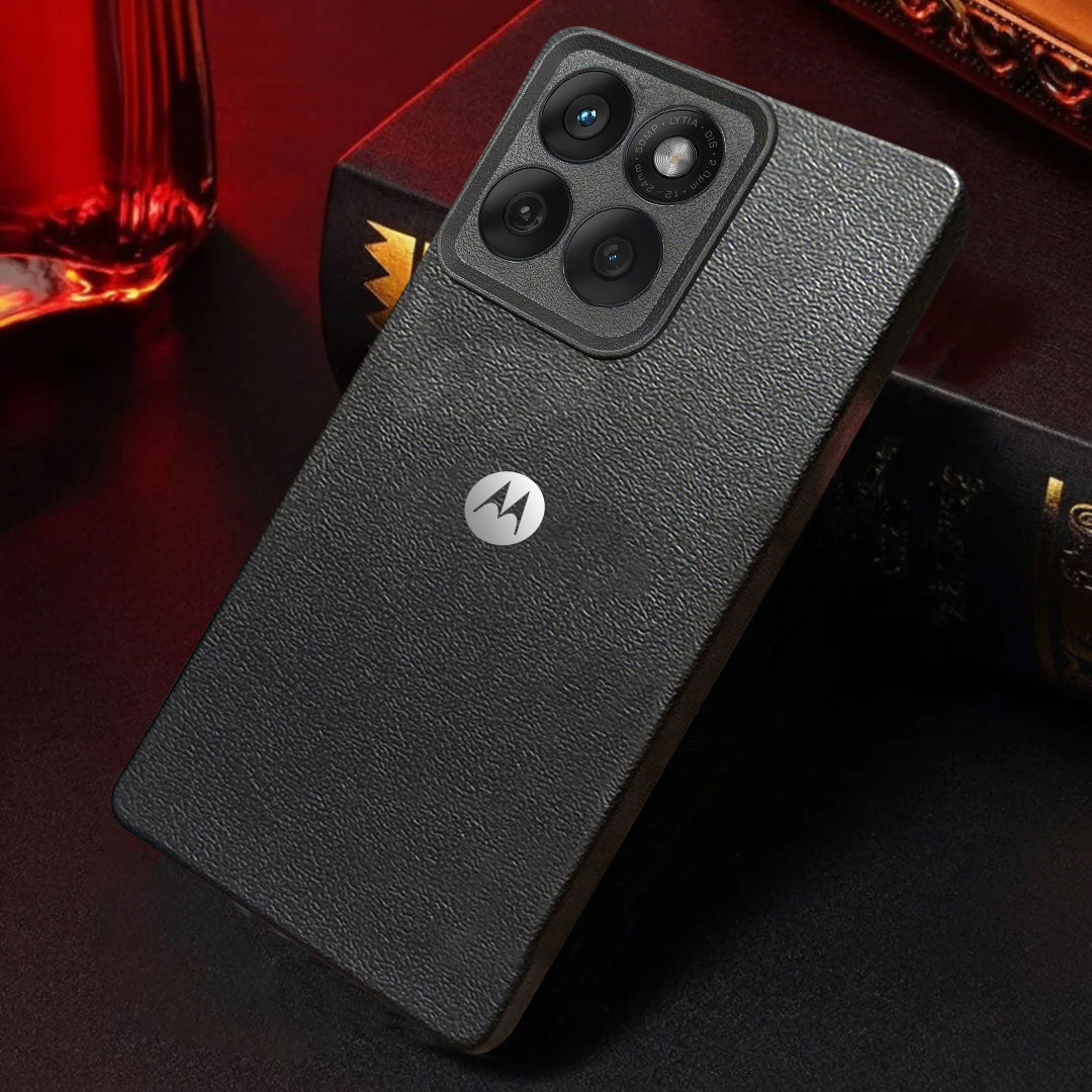 Motorola Edge 60 Fusion 5G Solid Color Leather Texture Matte Phone Back Case