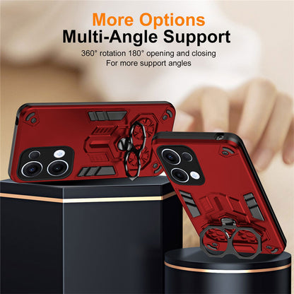 Oppo Reno 13 5G Armor knight Series Camera Protection 2 in 1 Shockproof Phone Cover with Kickstand