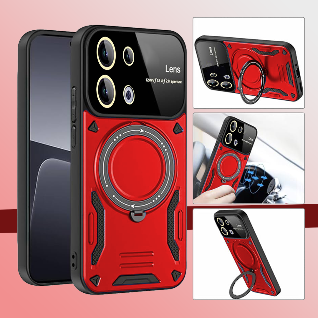 Oppo Reno 13 PRO 5G Heavy Duty Rugged Shockproof Camera Lens Protector Phone Cover with Kickstand