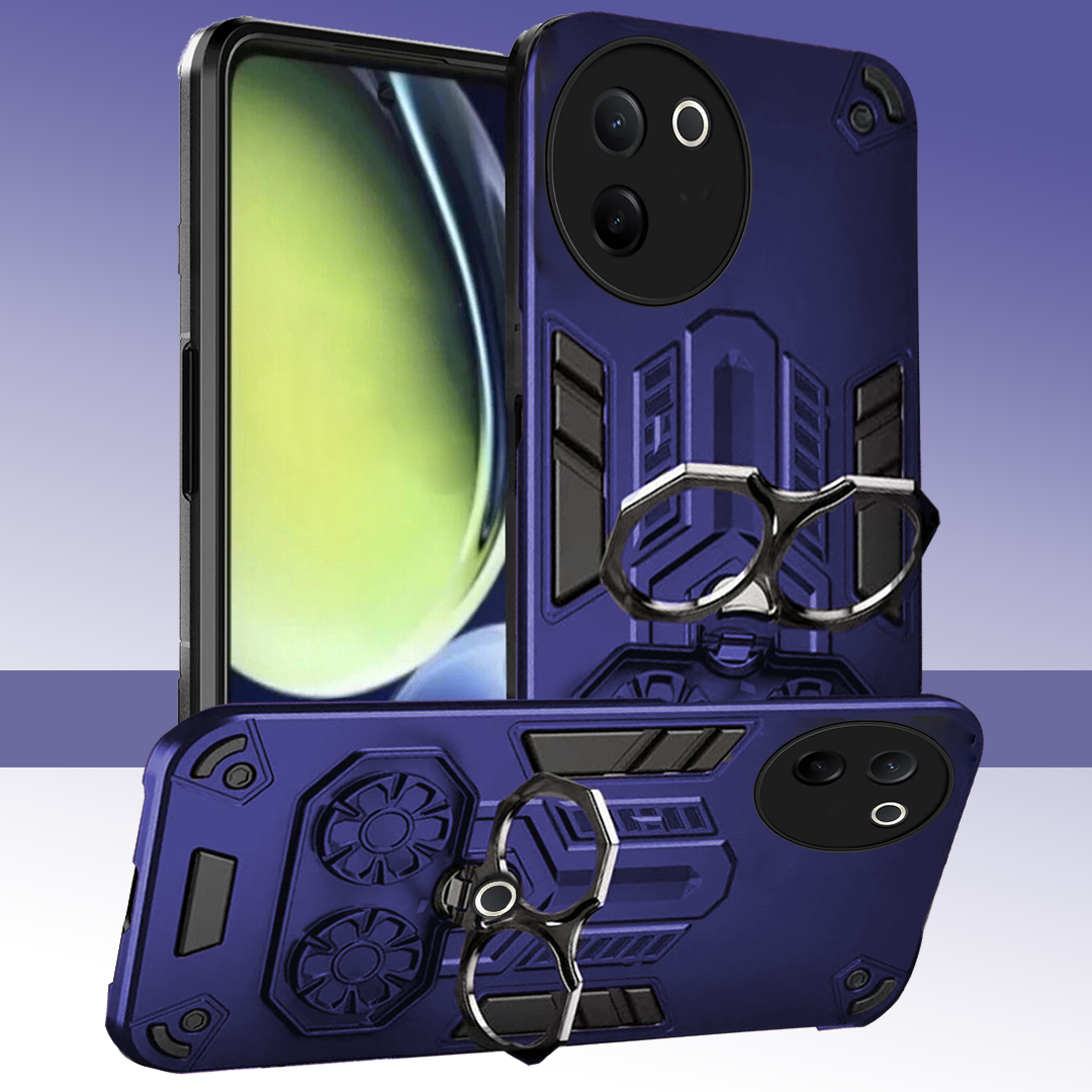 Vivo V30e 5G Armor knight Series Camera Protection 2 in 1 Shockproof Phone Cover with Kickstand