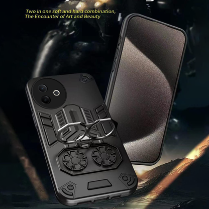 Vivo Y39 5G Armor knight Series Camera Protection 2 in 1 Shockproof Phone Cover with Kickstand