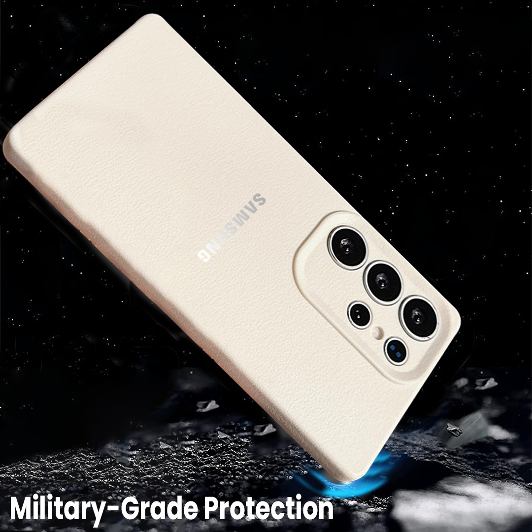 Samsung Galaxy S25 Ultra 5G Solid Color Leather Texture Matte Phone Back Case