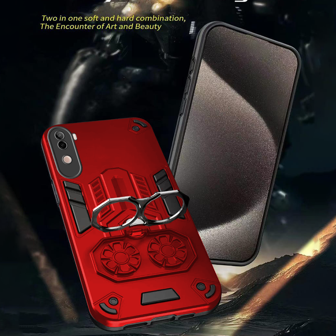 Vivo V40e 5G Armor knight Series Camera Protection 2 in 1 Shockproof Phone Cover with Kickstand