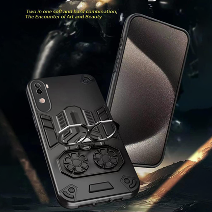 Vivo V40e 5G Armor knight Series Camera Protection 2 in 1 Shockproof Phone Cover with Kickstand