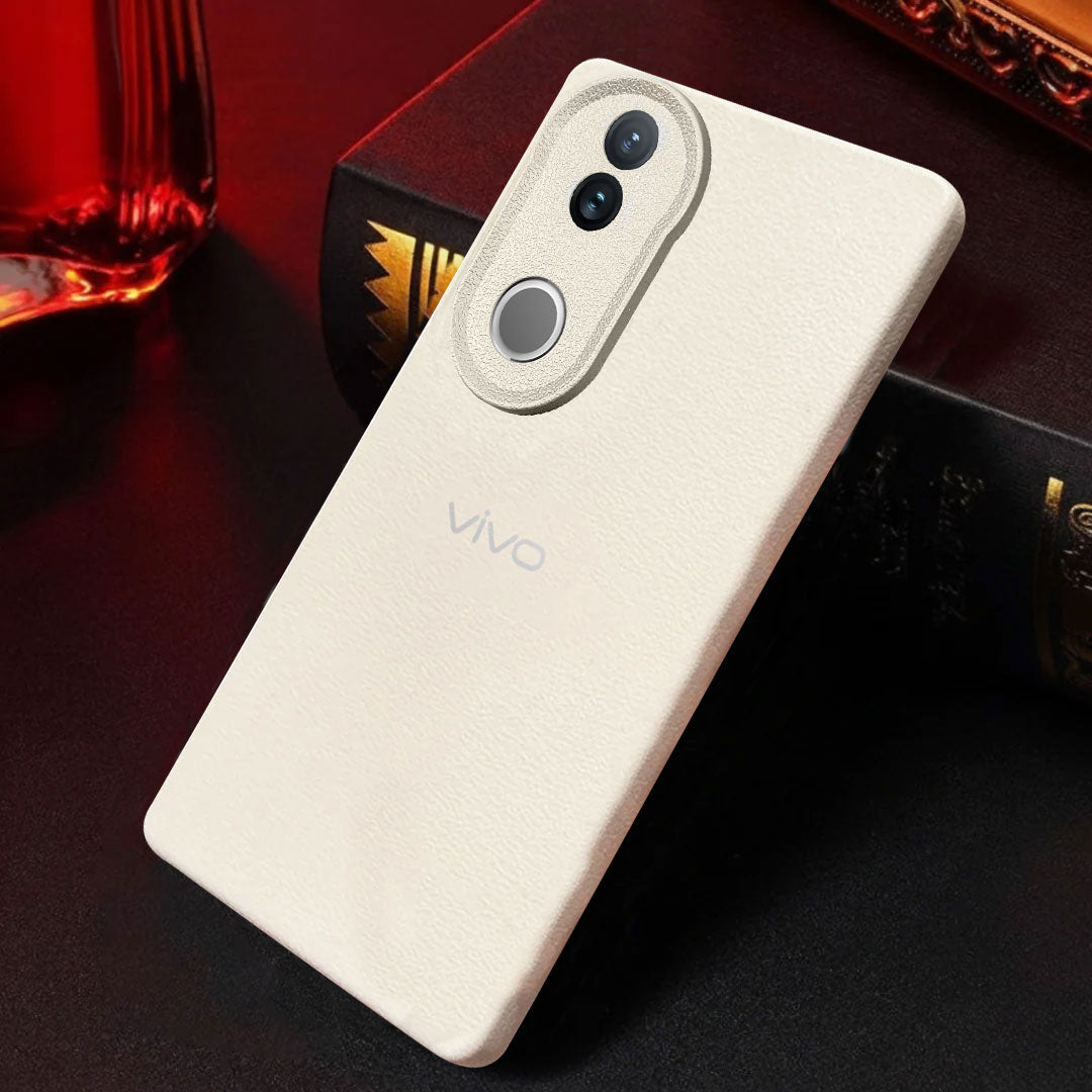 Vivo V50 5G Solid Color Leather Texture Matte Phone Back Case