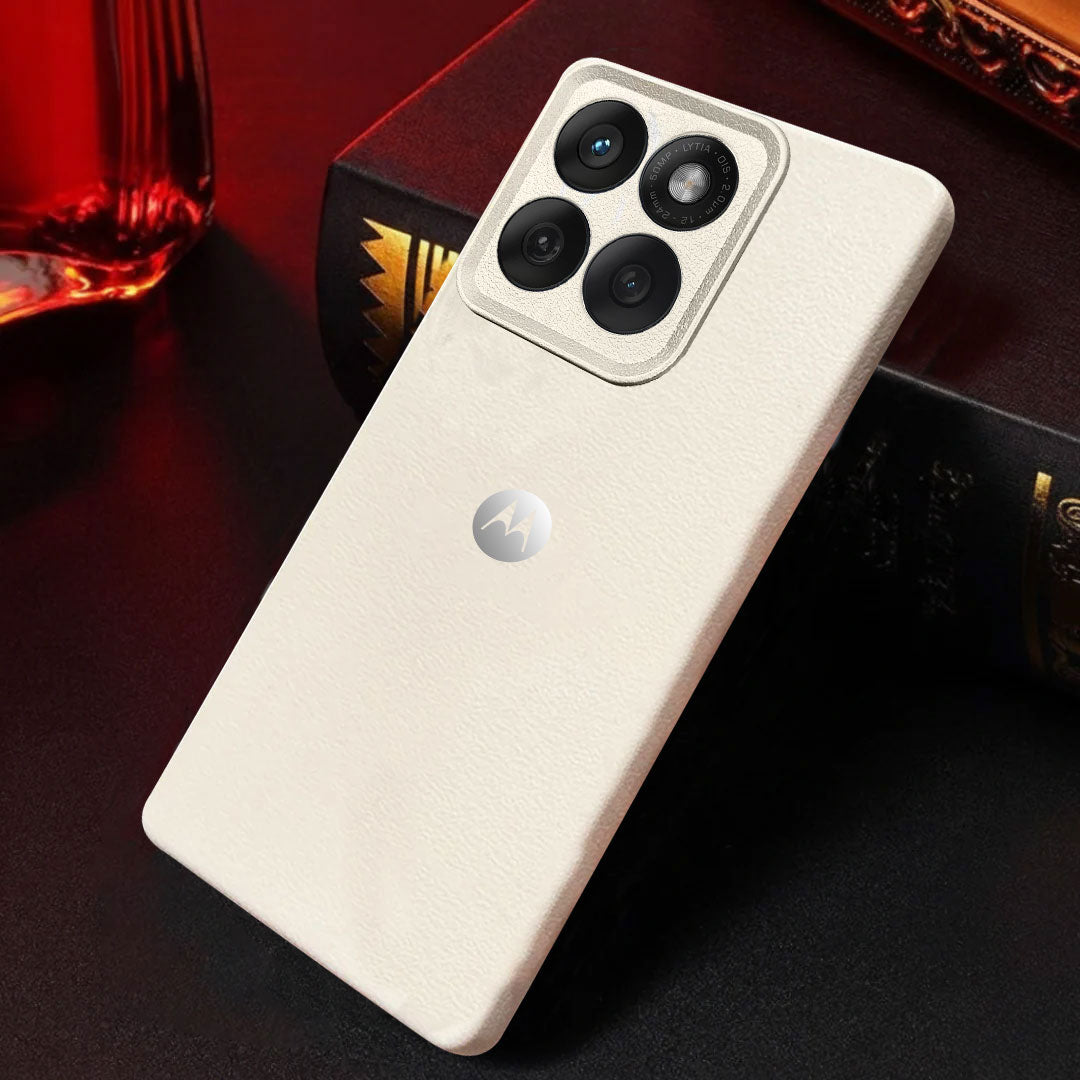 Motorola Edge 60 Fusion 5G Solid Color Leather Texture Matte Phone Back Case