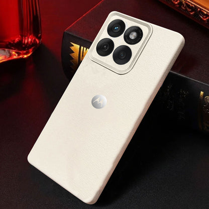 Motorola Edge 60 Fusion 5G Solid Color Leather Texture Matte Phone Back Case
