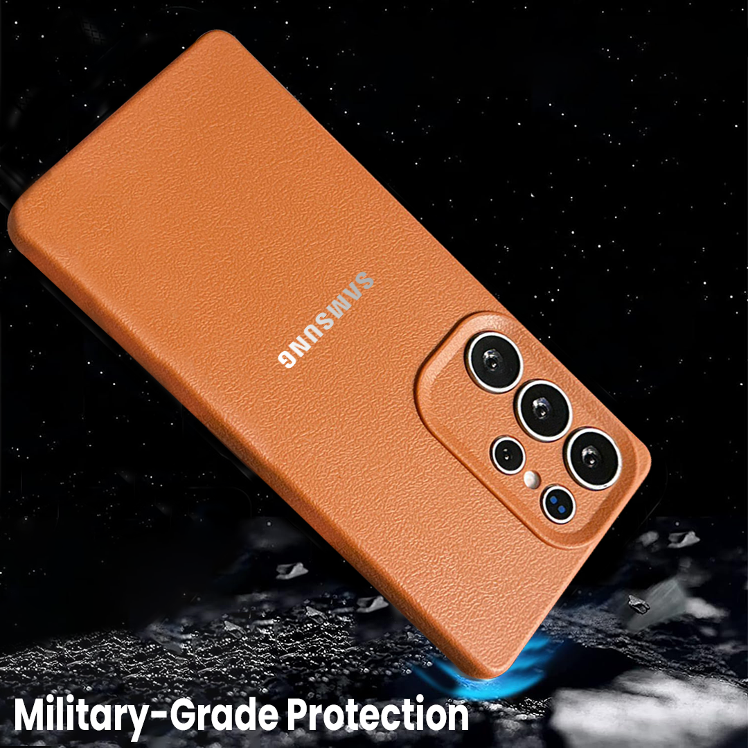 Samsung Galaxy S25 Ultra 5G Solid Color Leather Texture Matte Phone Back Case