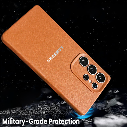 Samsung Galaxy S22 Ultra 5G Solid Color Leather Texture Matte Phone Back Case