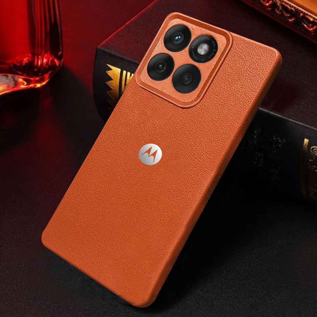 Motorola Edge 60 Fusion 5G Solid Color Leather Texture Matte Phone Back Case